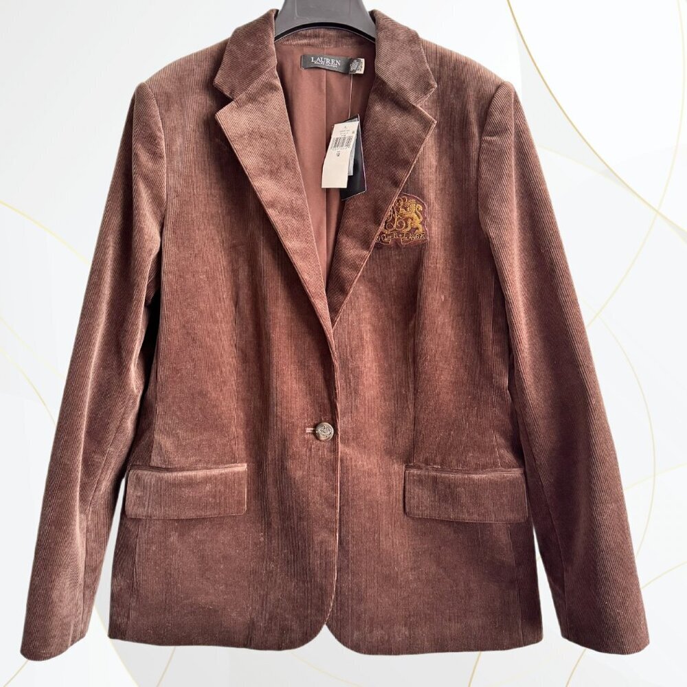 NWT Lauren Ralph Lauren Buillion Corduroy Blazer